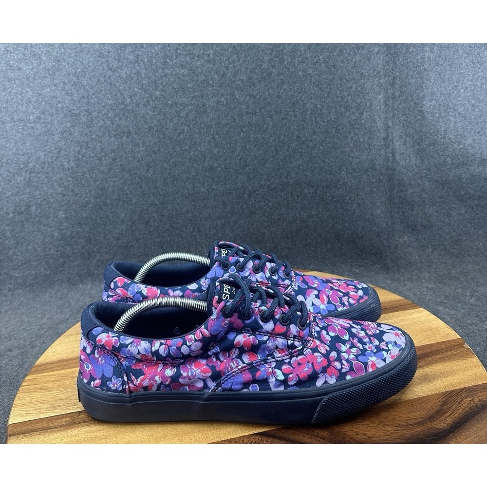 Sperry Top Sider Floral Sneakers Multicolored Canvas Lace Up STS23828 Mens 11